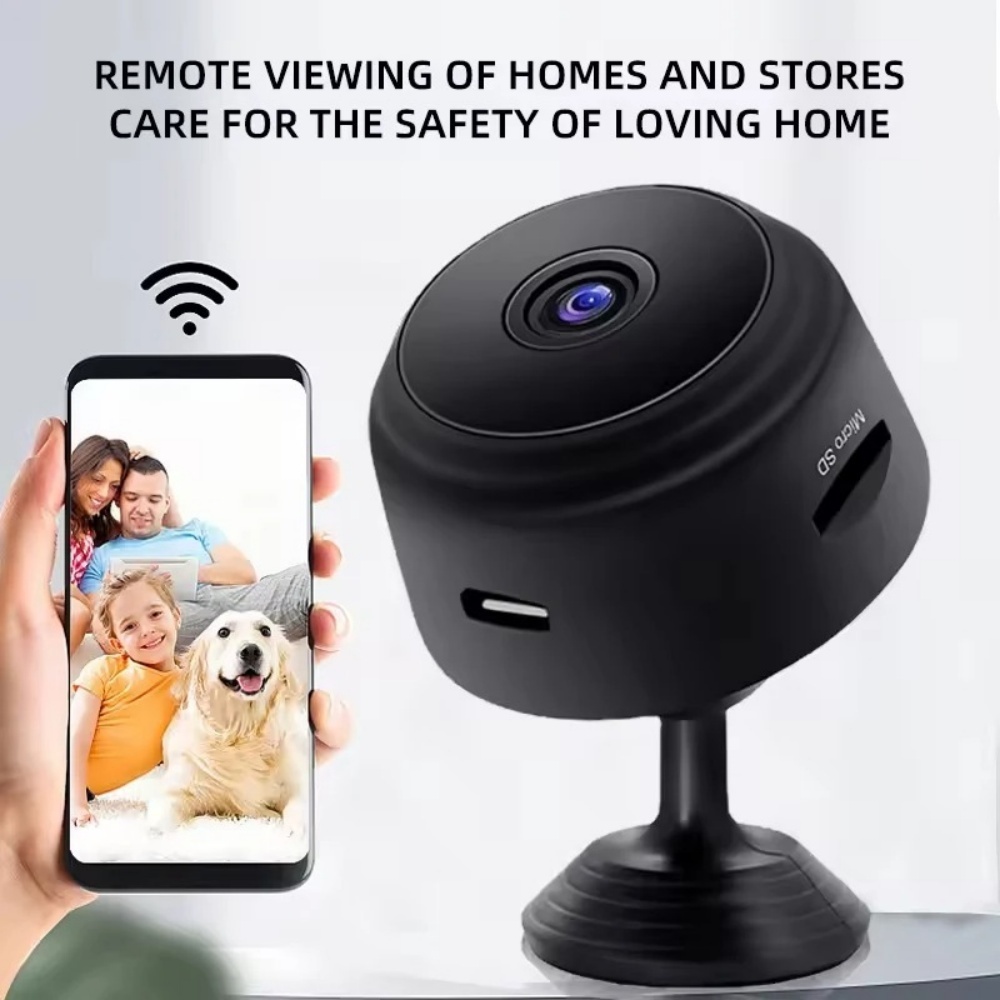 Home Security Honeywell - 1080P HD WiFiミニカメラ ワイヤレス暗視機能付き、内蔵マグネット収納、スマホ遠隔視聴対応、家庭用/赤ちゃん/ペット/乳母用セキュリティカメラ