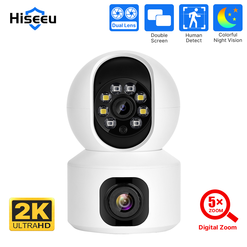 Home Security Lidar - Hiseeu 2K 4MP PTZ IPカメラ WIFI