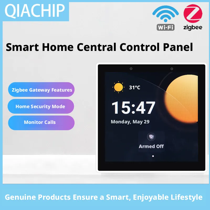 Home Security Technology - スマートホーム86多機能セントラルコントロールスクリーンWiFiスイッチパネルタッチスクリーンホームセキュリティZigbee音声ゲートウェイ
