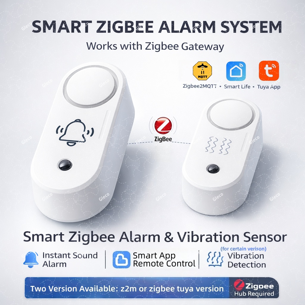 Home Security Gadgets - オプションの振動検出サウンドストロボライト付き Zigbee サイレンアラーム Tuya Smart Life