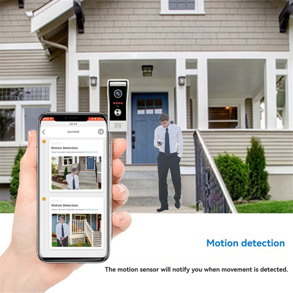 Home Security Video Systems - doyme TUYA Wifi ビデオドアベルインターホンシステム 10 インチタッチモニター付き