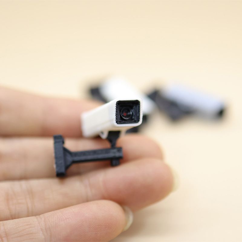 Home Security Camera - 1/12 スケール ミニチュア監視カメラ ドールハウス装飾用、ホームドールマイクロシーンアクセサリー