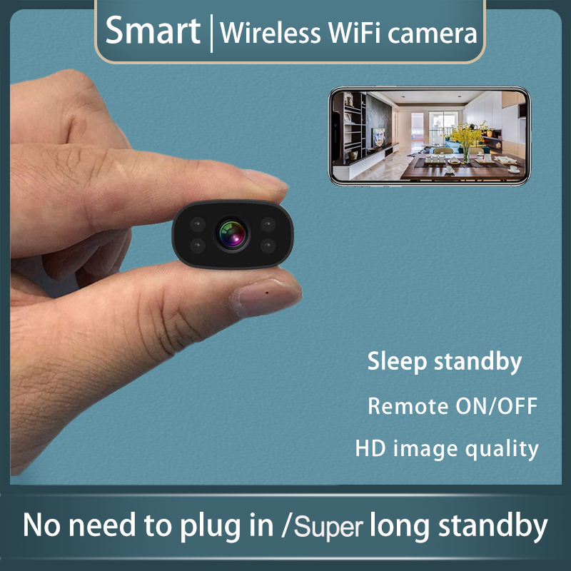 Home Security Honeywell - ミニワイヤレスWiFiホームセキュリティカメラ、リモートモニターIPカメラ、スマートスリープスタンバイ、リモートウェイクアップ機能、長時間バッテリー搭載