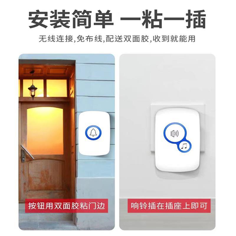 Home Security Doors - 32種類の着信音 ワイヤレスアラーム ゲストウェルカムチャイム ドアベル ホームセキュリティ用ドアベル