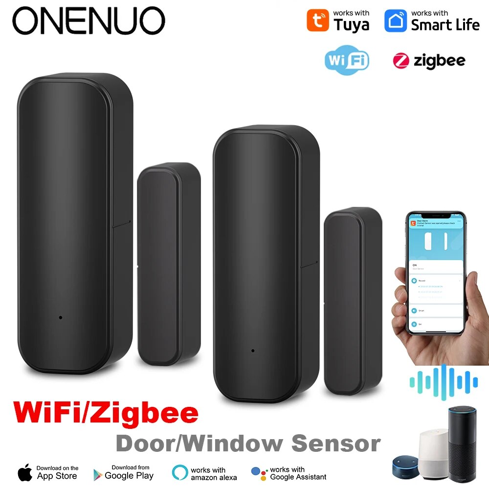 Tuya-zigbeeドアおよびウィンドウセンサー,スマート - Home Security Gadgets のレビューと価格