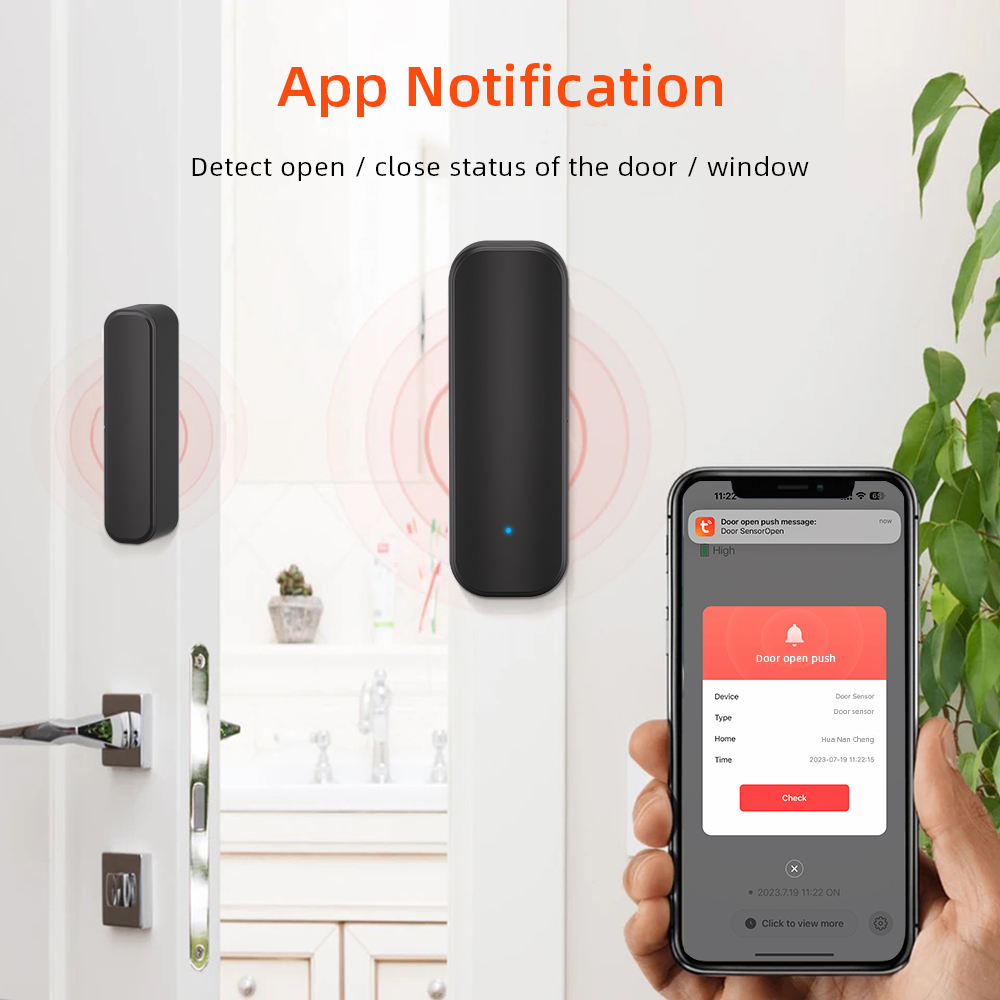 Tuya-zigbeeドアおよびウィンドウセンサー,スマート - Home Security Gadgets のレビューと価格