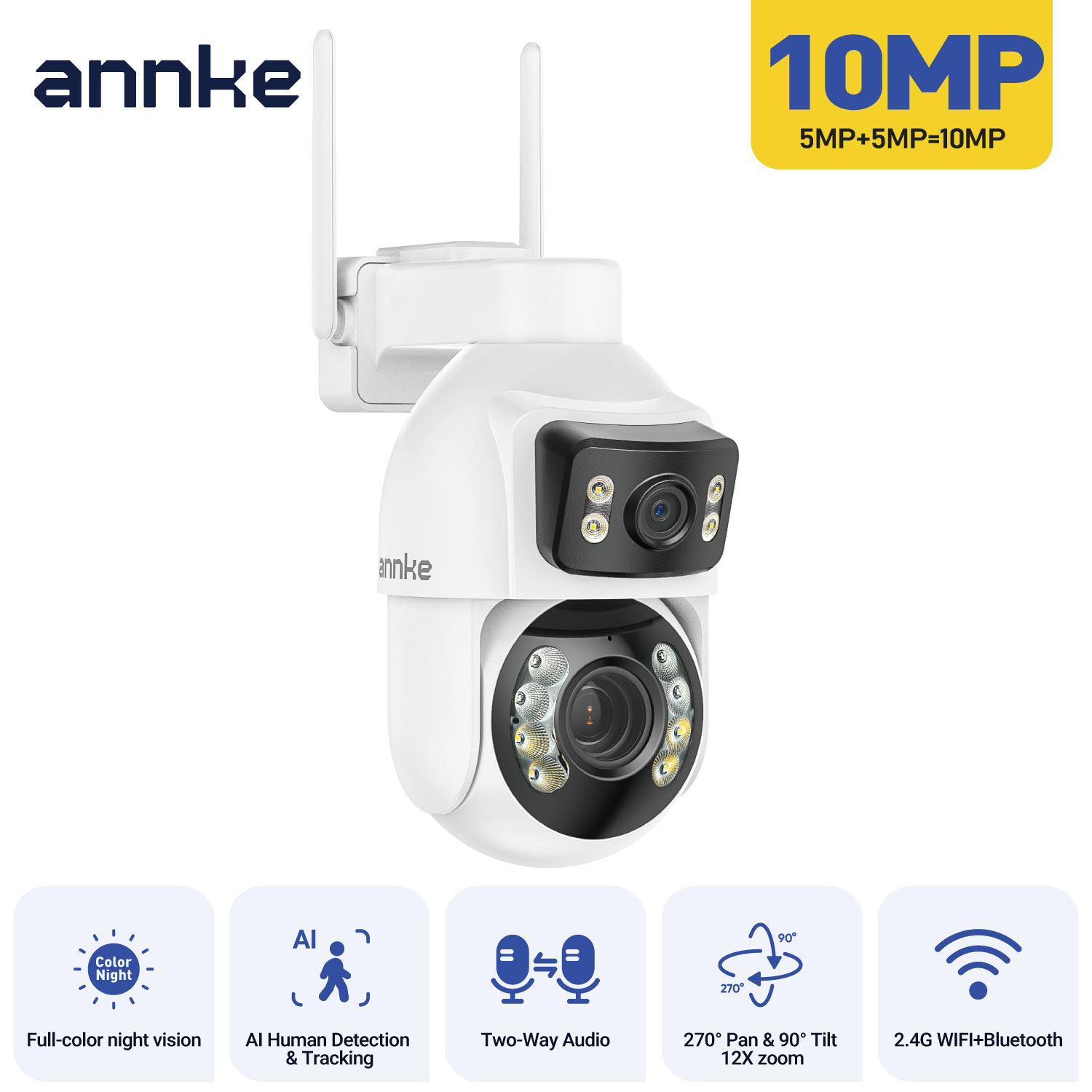 ANNKE 3 インチ PTZ デュアルレンズセキュリティカ - Home Security Ai のレビューと価格