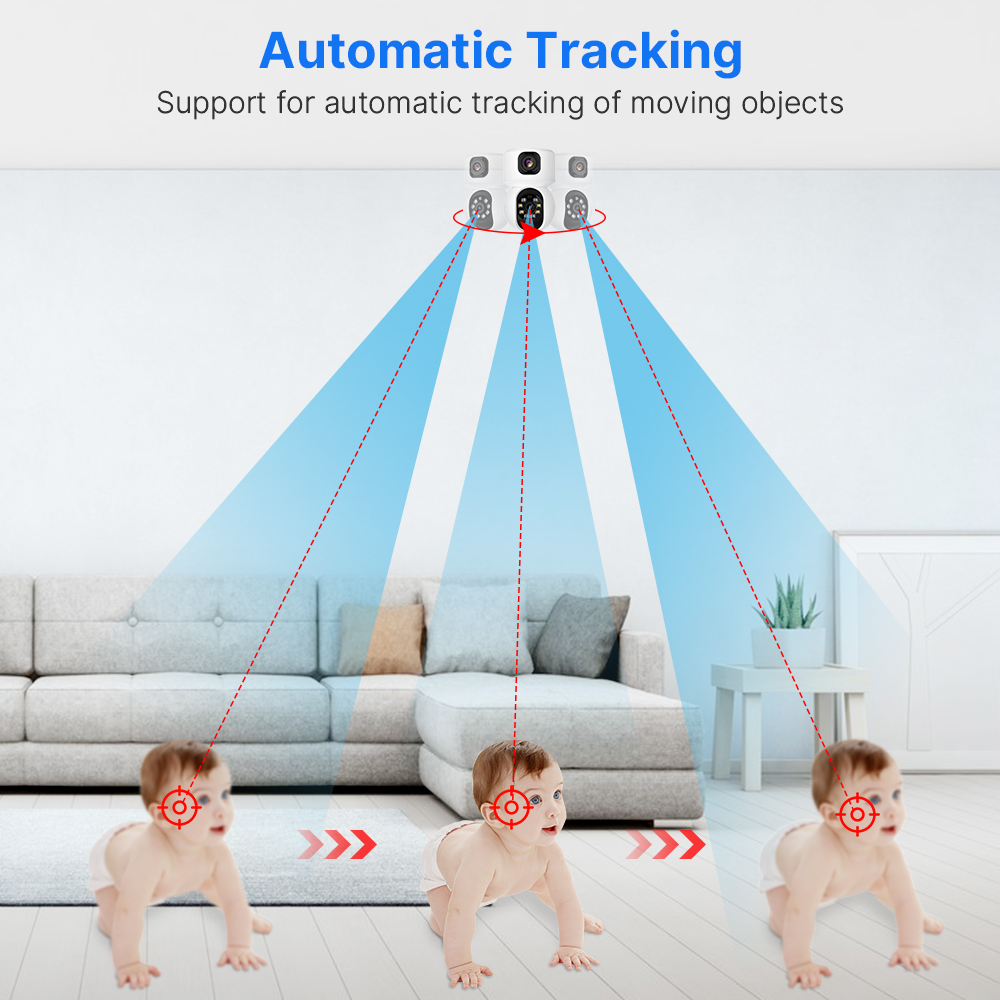 Hiseeu 2K 4MP PTZ IPカメラ WIFI ワ - Home Security Lidar のレビューと価格