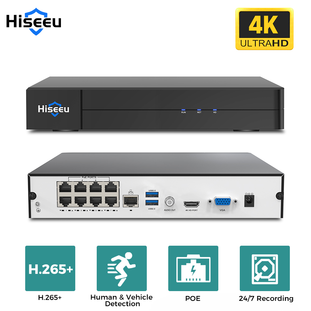 Hiseeu 8CH 4K PoE NVRネットワークビデオ - Home Security Camera のレビューと価格