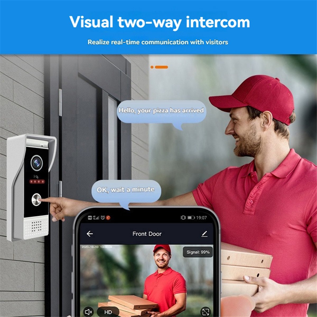doyme TUYA Wifi ビデオドアベルインターホンシ - Home Security Video Systems のレビューと価格