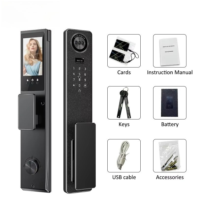 Tuya WiFi スマートドアロック、家庭用生体認証指紋ロ - Home Security Doors のレビューと価格