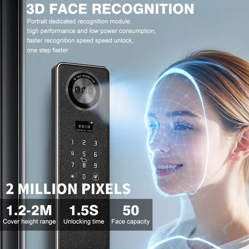 Tuya WiFi スマートドアロック、家庭用生体認証指紋ロ - Home Security Doors のレビューと価格