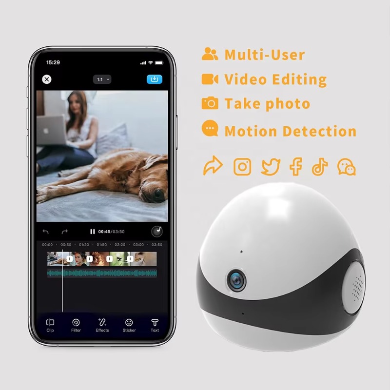 ワイヤレス2K HDモバイルペットコンパニオンロボットカメラ - Home Security Robot のレビューと価格