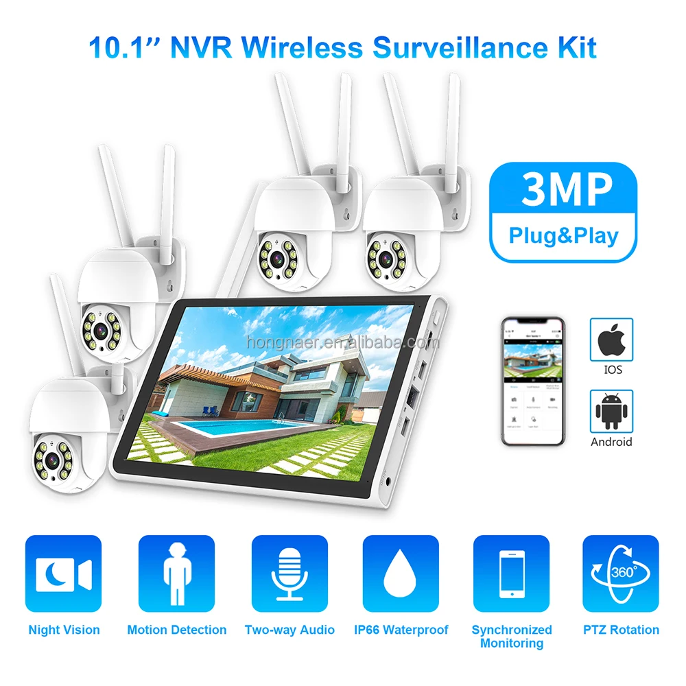 2026年 ホンナール 3MP 4チャンネル WiFi ホー - Home Security Systems Wireless のレビューと価格