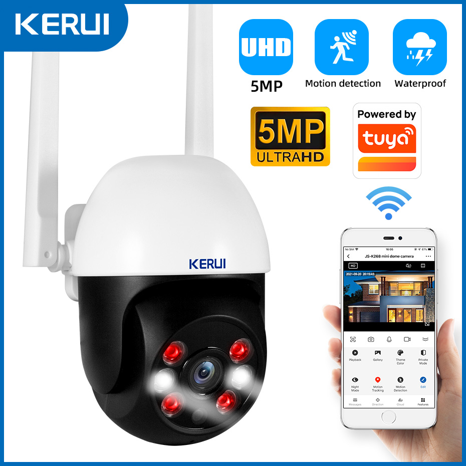 KERUI 5MP IPカメラはOnvif、Alexa対応、 - Home Security Lidar のレビューと価格