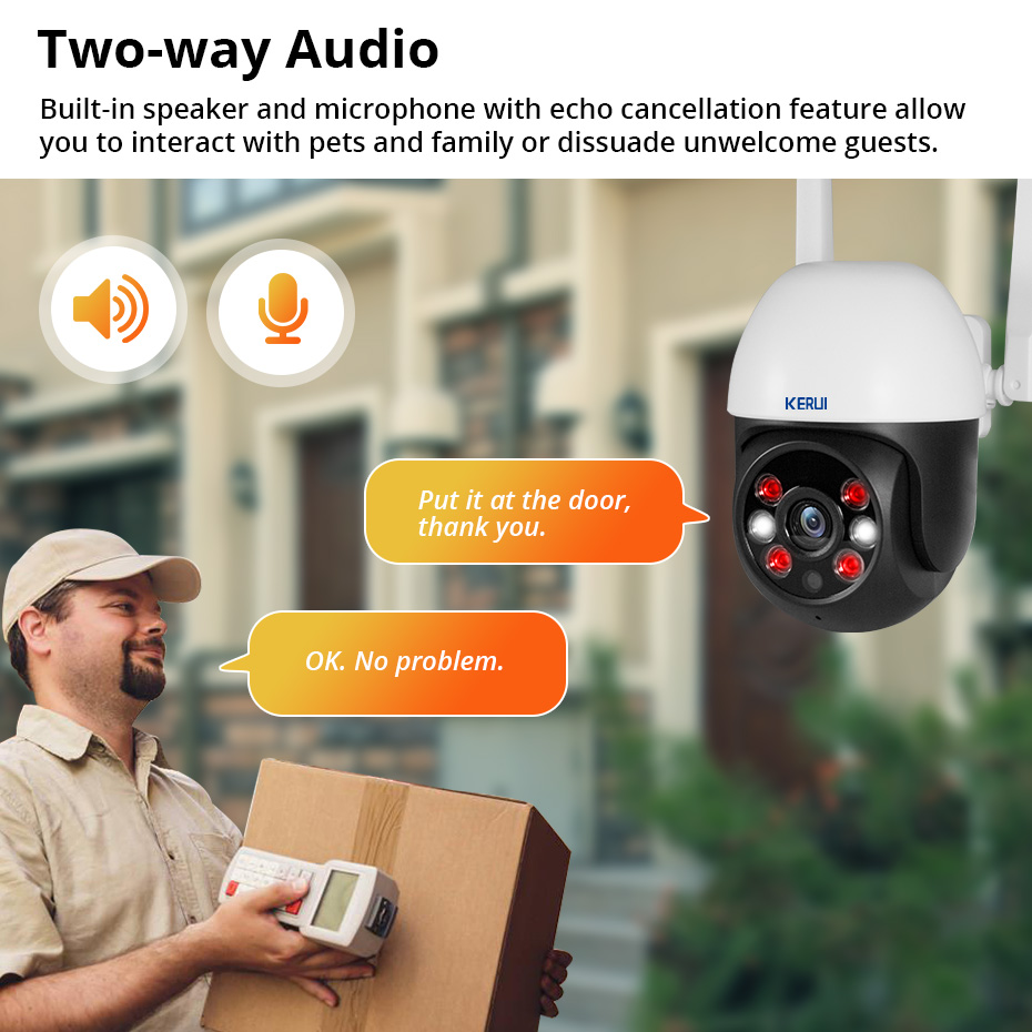 KERUI 5MP IPカメラはOnvif、Alexa対応、 - Home Security Lidar のレビューと価格
