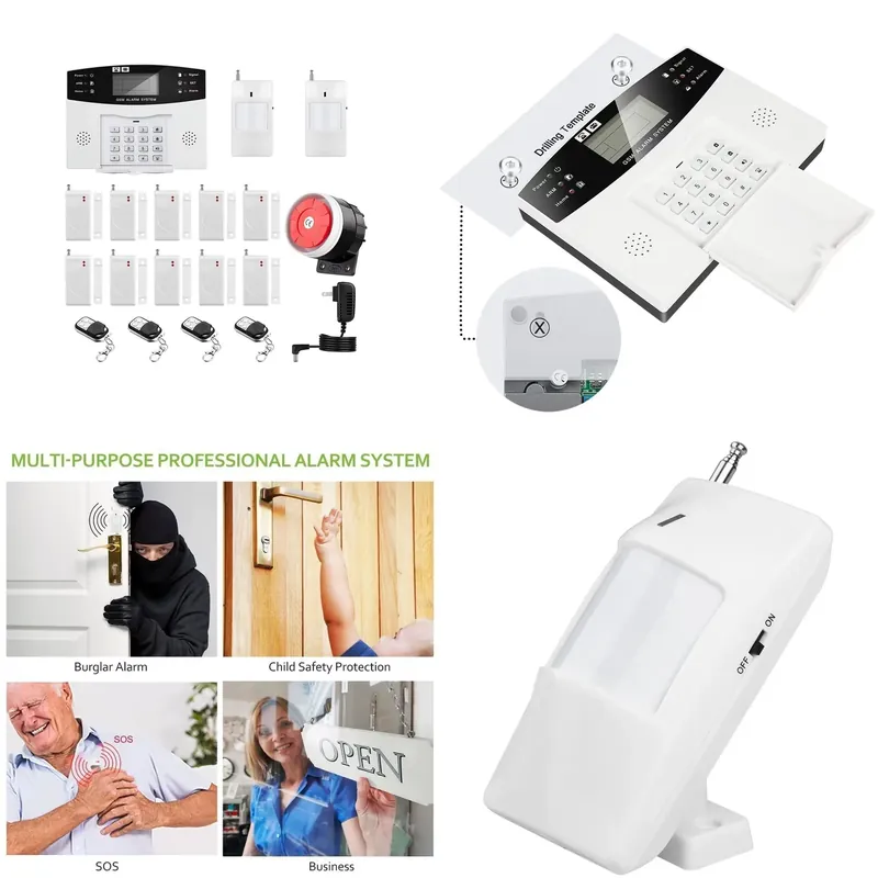 住宅盗難警報キット自動ダイヤル 120dB サイレンリモコン - Home Security Systems Wireless のレビューと価格