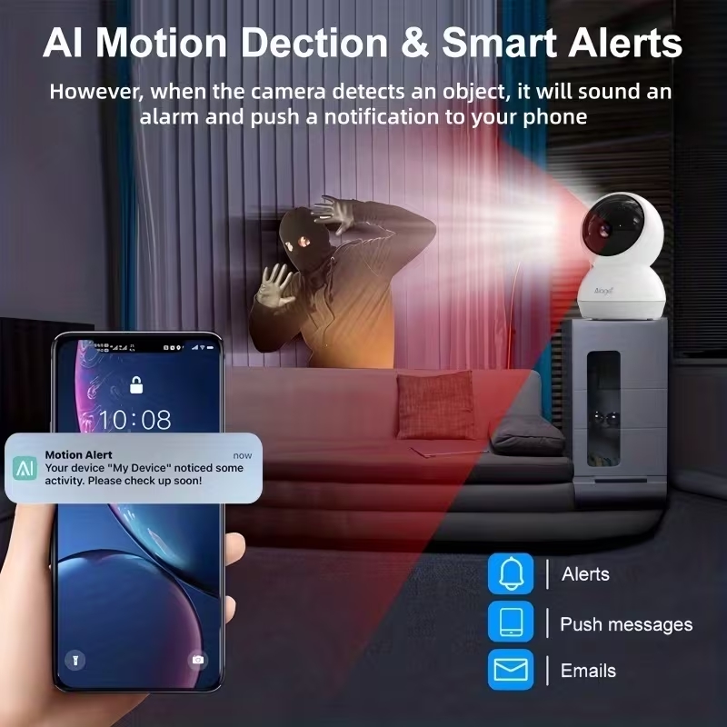 スマートWiFiセキュリティカメラ デュアルバンド5G/2. - Home Security Ai のレビューと価格