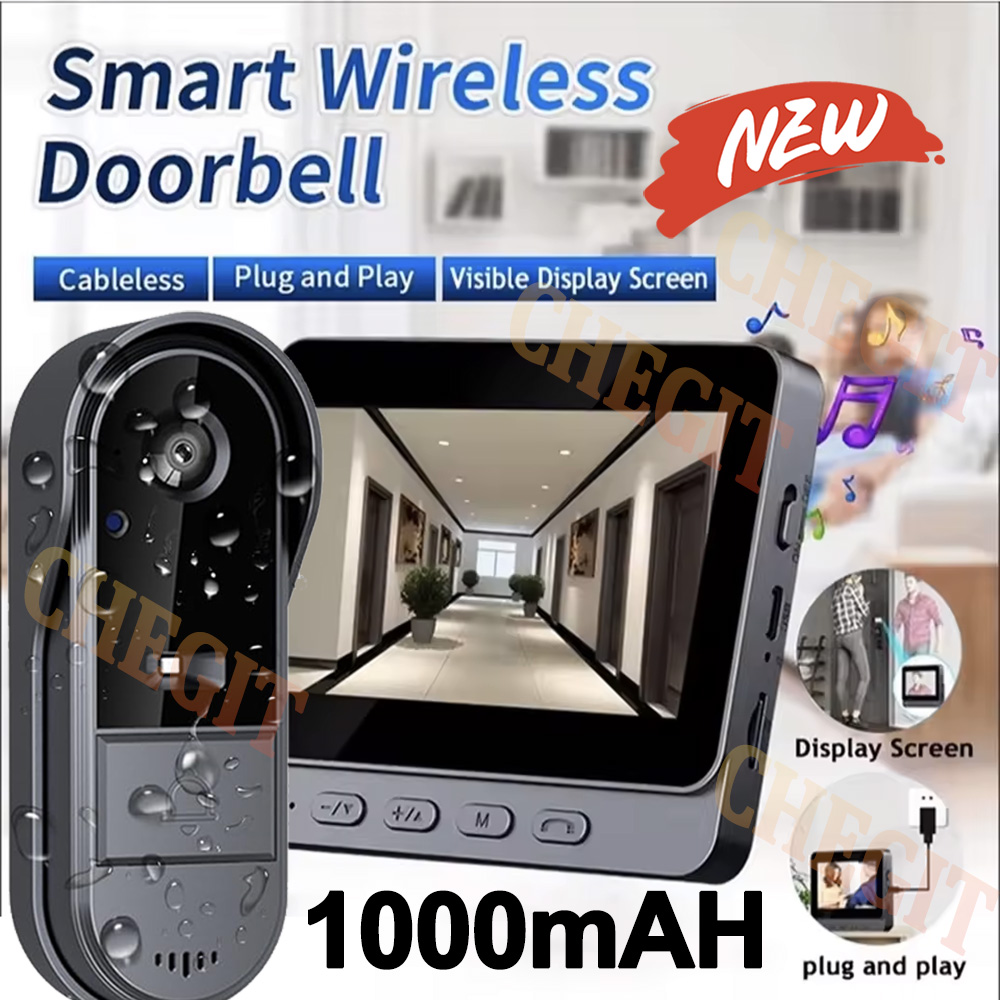ワイヤレス Wifi ドアベルカメラ 1080P ビデオイン - Home Security Honeywell のレビューと価格