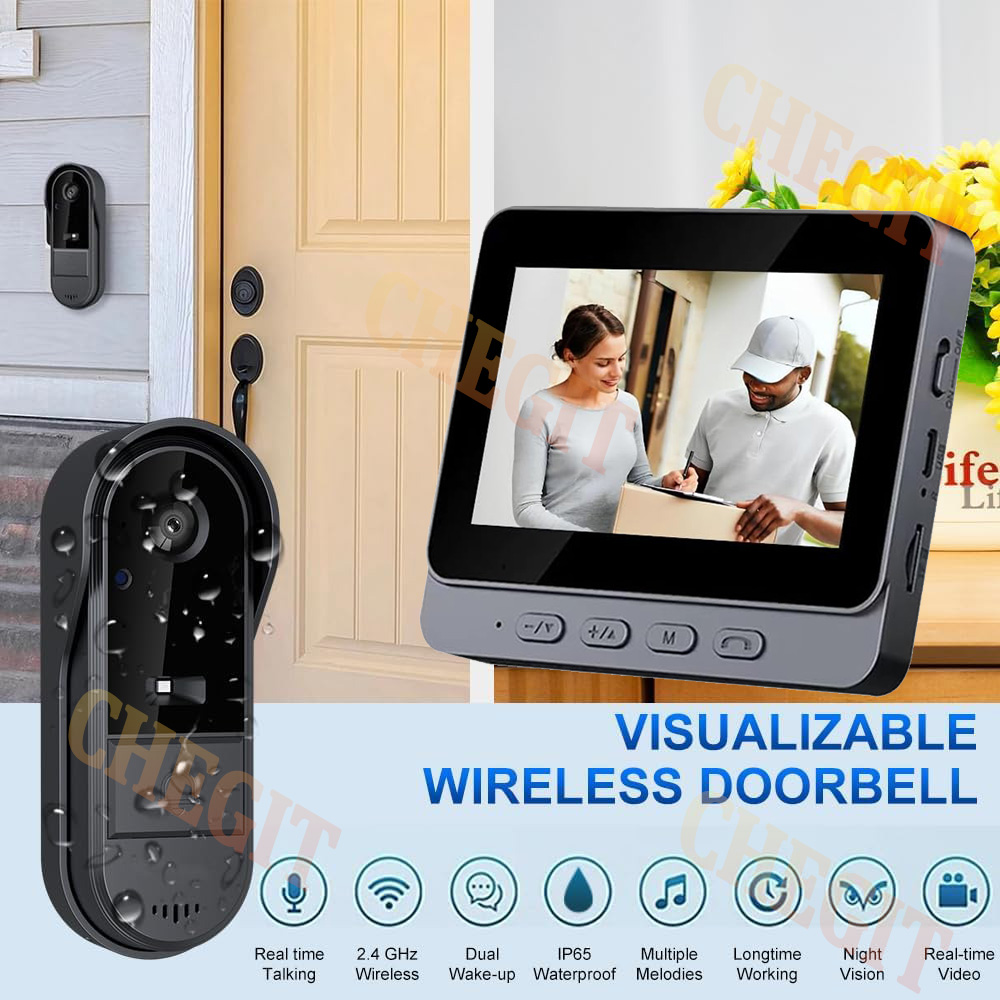 ワイヤレス Wifi ドアベルカメラ 1080P ビデオイン - Home Security Honeywell のレビューと価格