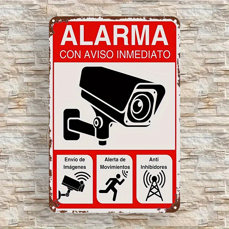セキュリティカメラ警報サイン - スペイン語の監視標識（AL - Home Security Logo のレビューと価格