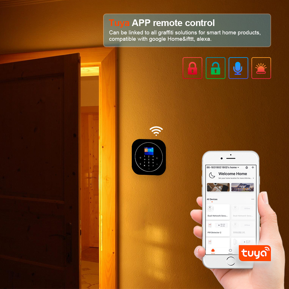 KERUI G12 ワイヤレス Tuya ホーム警報システム - Home Security Technology のレビューと価格