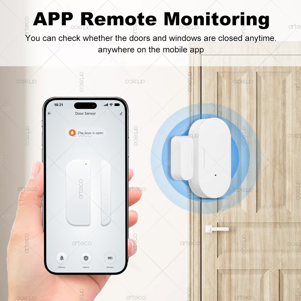 Tuya Zigbee ドア窓センサー警報検出器盗難防止磁気 - Home Security Gadgets のレビューと価格
