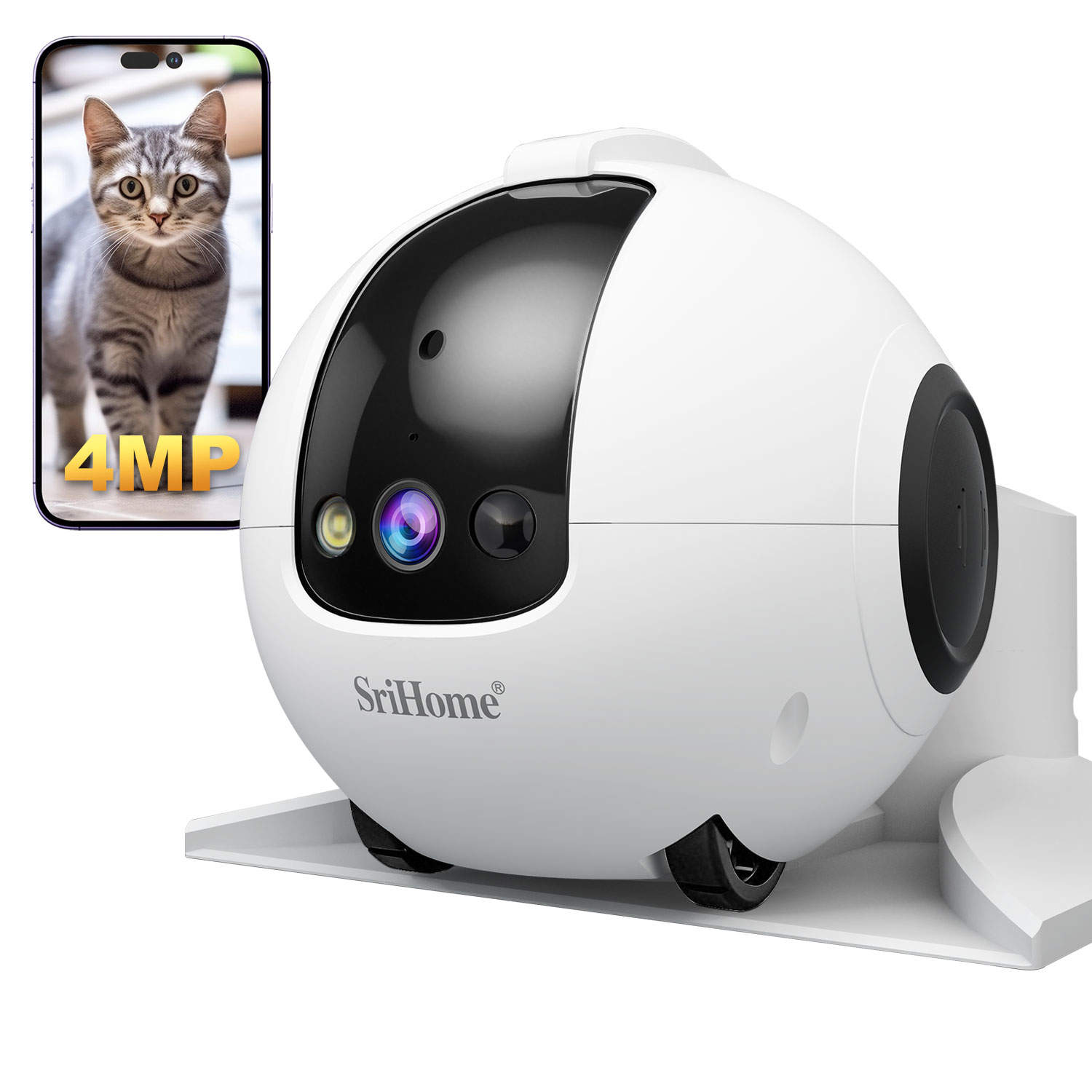 4MP Srihomeアプリ対応モバイルガードロボットフルカ - Home Security Robot のレビューと価格