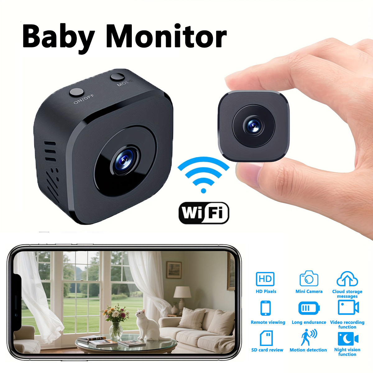 1080P HD ミニ WiFi カメラ屋内安全セキュリティ - Home Security Camera のレビューと価格