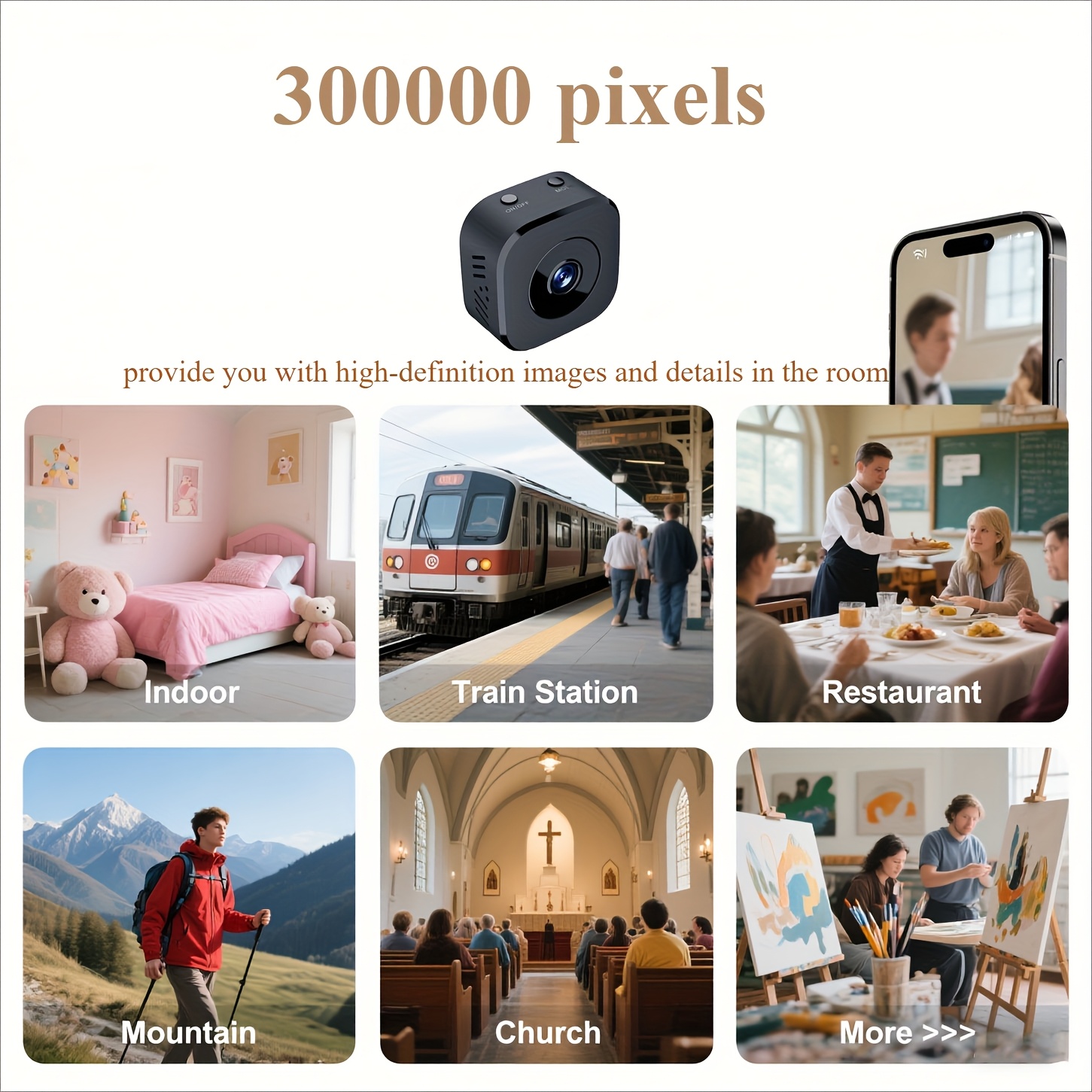 1080P HD ミニ WiFi カメラ屋内安全セキュリティ - Home Security Camera のレビューと価格