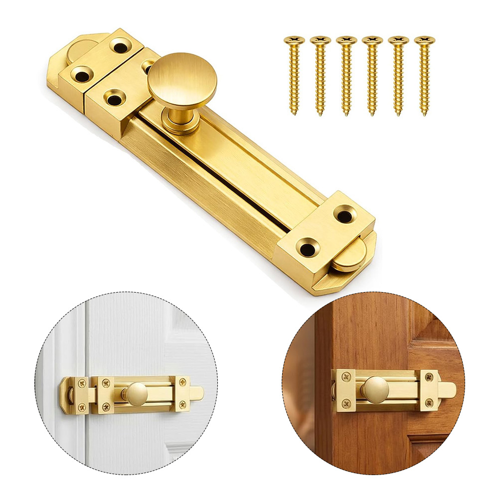 5 インチソリッドブラス引き戸ロックデューティーセキュリティ - Home Security Doors のレビューと価格