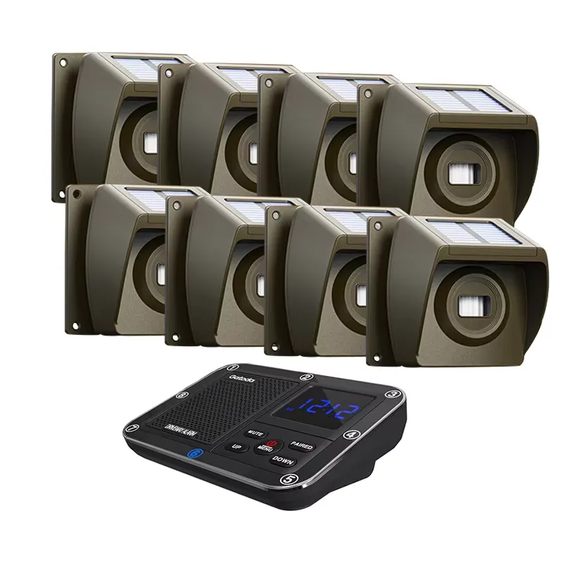屋外ソーラー発電式ワイヤレス私道警報システム、PIRモーショ - Home Security Systems Wireless のレビューと価格