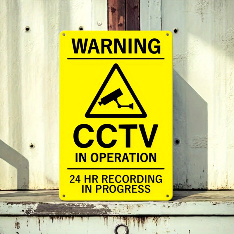 ヴィンテージスタイルの金属製CCTV警告標識 - |   家 - Home Security Outdoor のレビューと価格