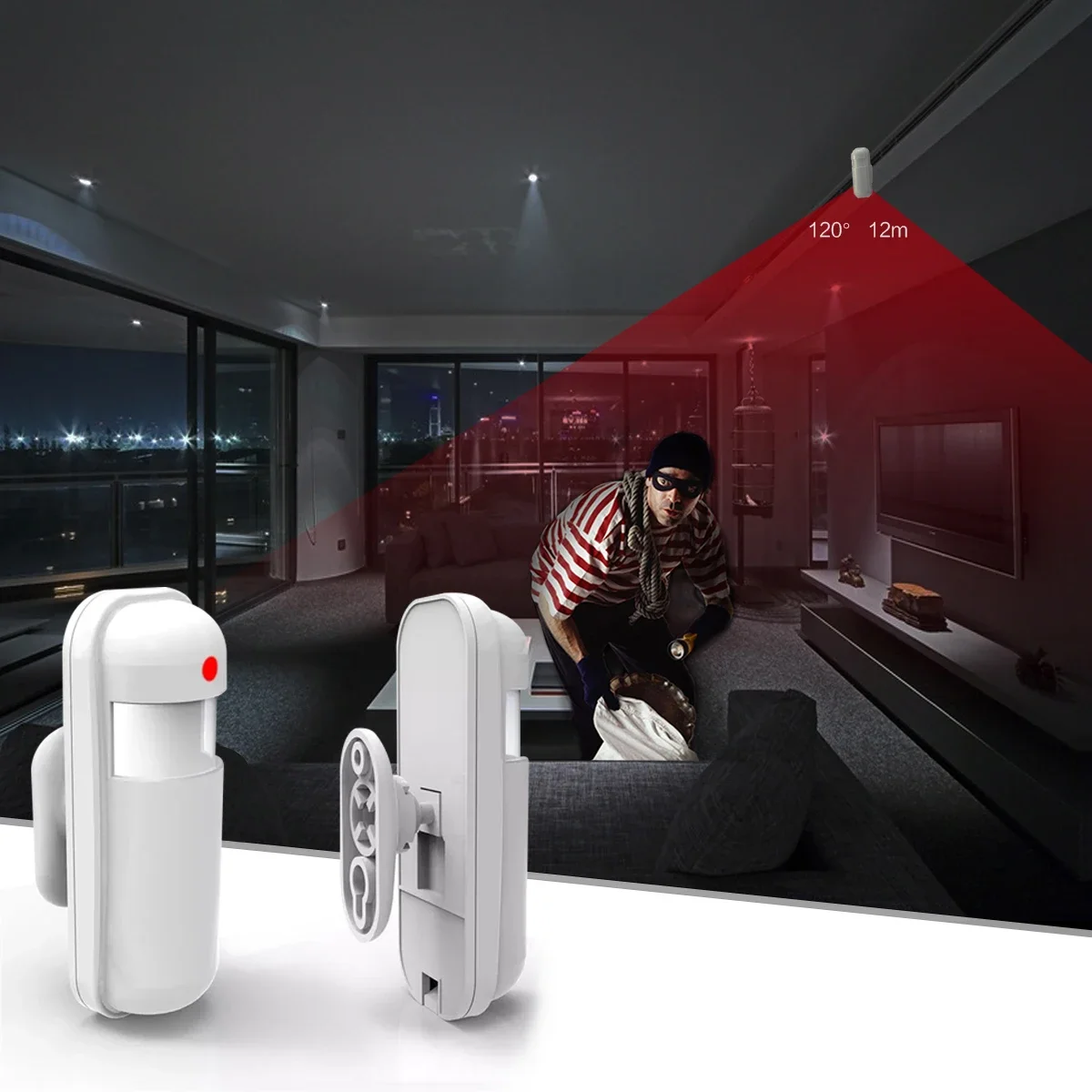 433MHz モーションセンサーワイヤレスミニ PIR 赤外 - Home Security Systems Wireless のレビューと価格