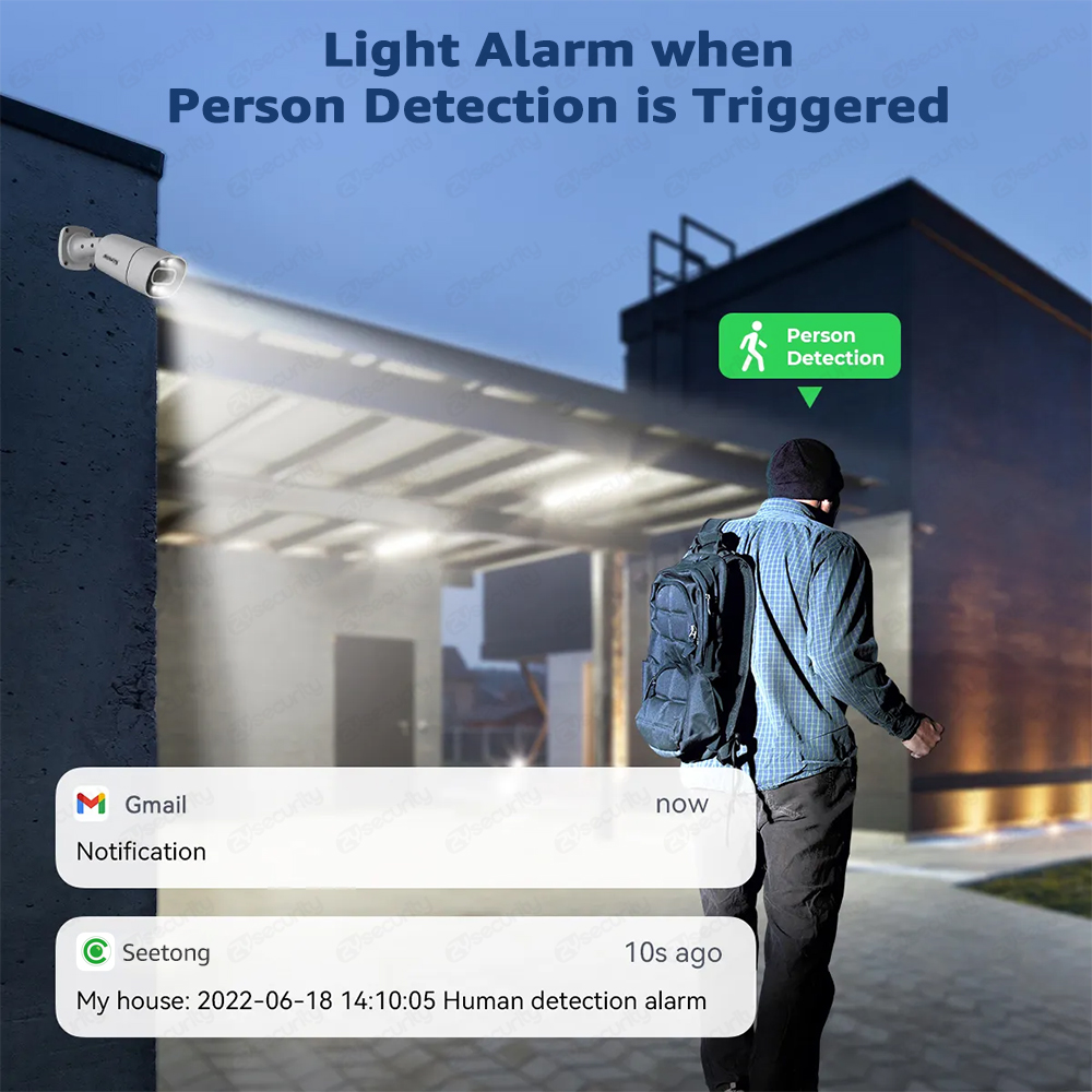 4K PoE防犯カメラシステム 4CH PoE NVRと4台 - Home Security Outdoor のレビューと価格