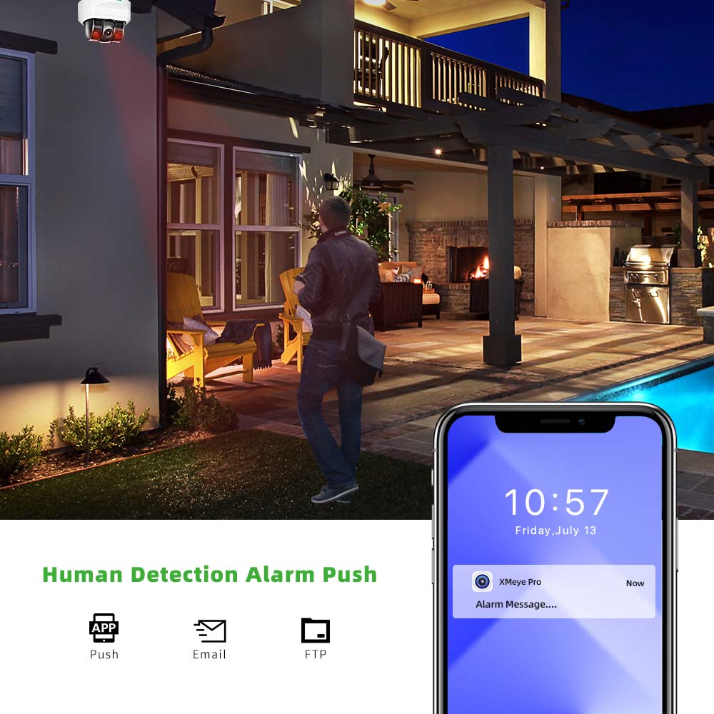 C GC PB 4MP POE IPカメラ、内蔵マイク、モー - Home Security Camera のレビューと価格