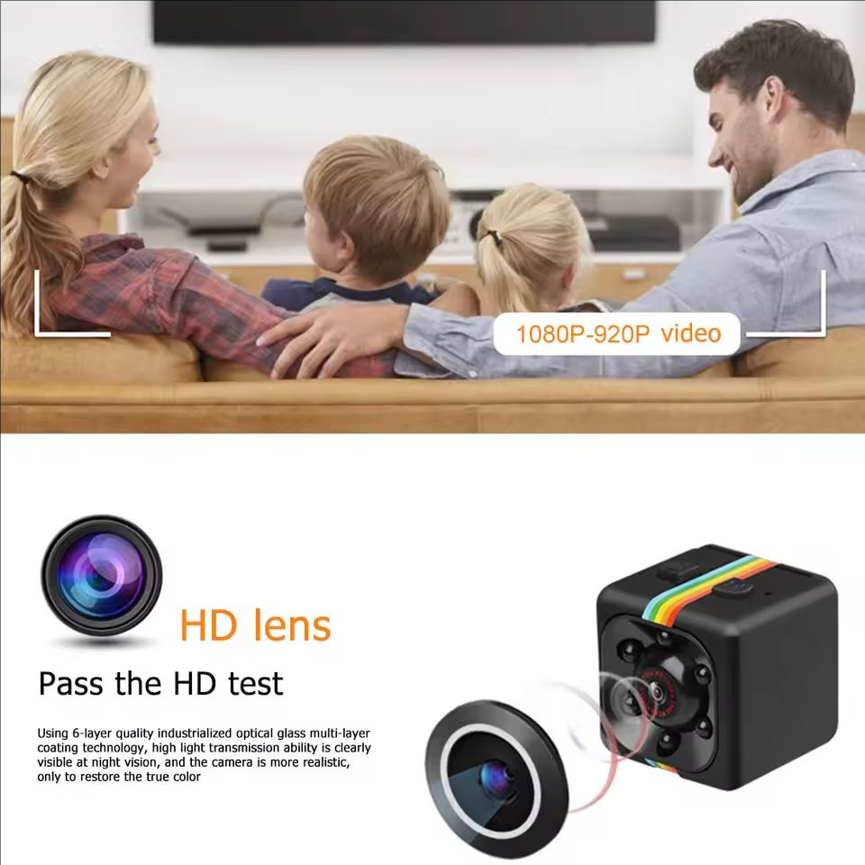 ミニカメラ HD ポータブル小型ナニーカム ビデオ音声ミニD - Home Security Video Systems のレビューと価格