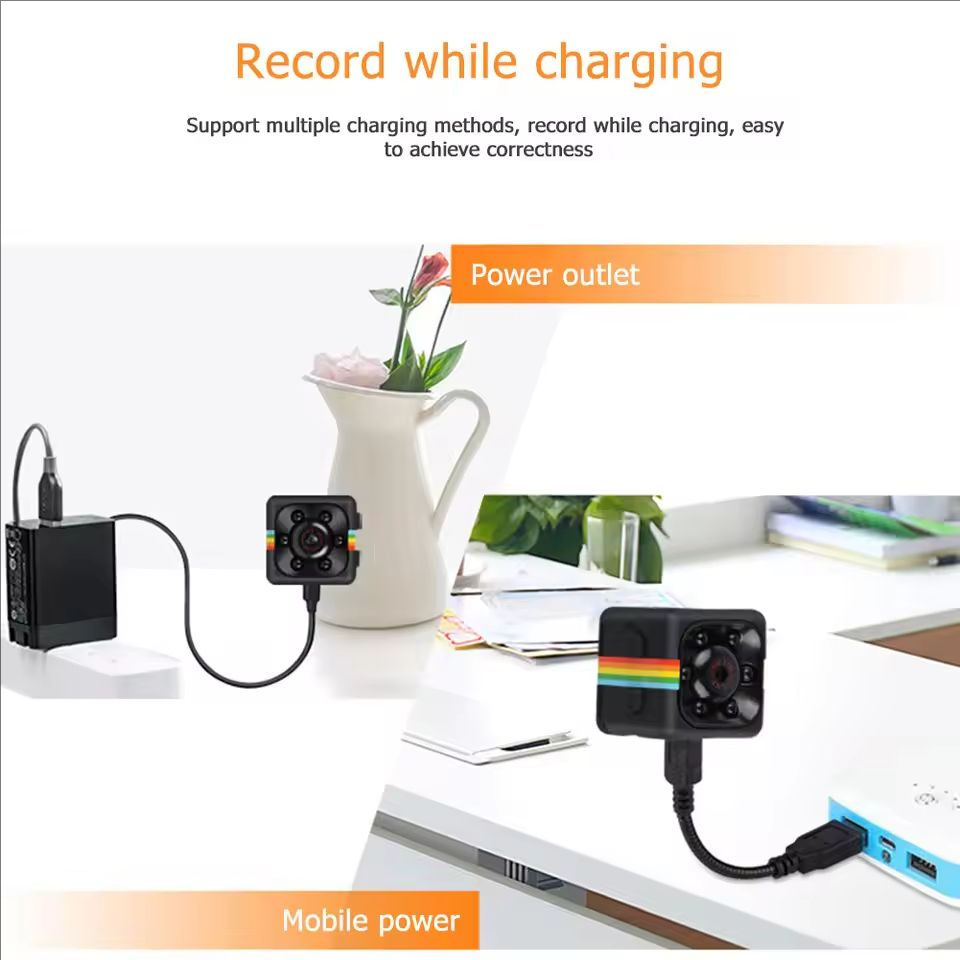 ミニカメラ HD ポータブル小型ナニーカム ビデオ音声ミニD - Home Security Video Systems のレビューと価格