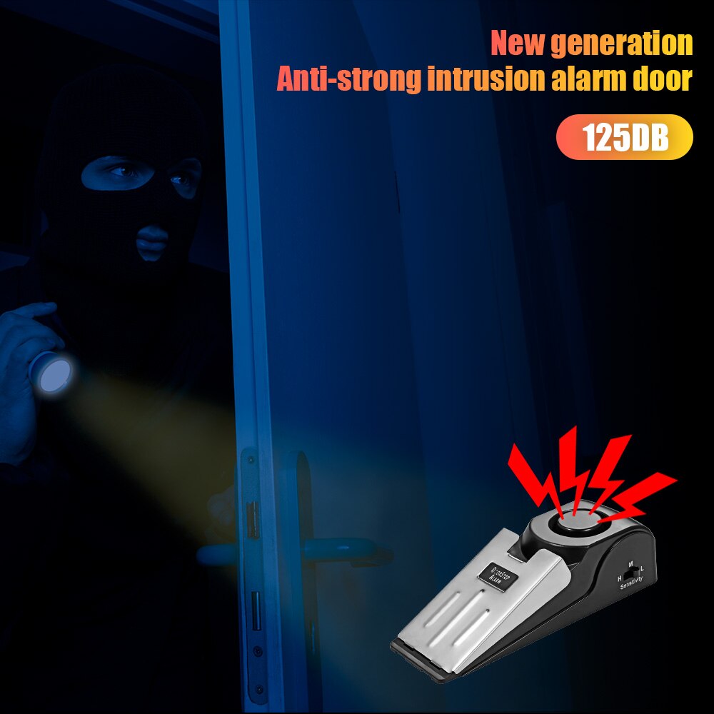 ワイヤレスドアストップ警報システム 125dB 大音量ホーム - Home Security Systems Wireless のレビューと価格