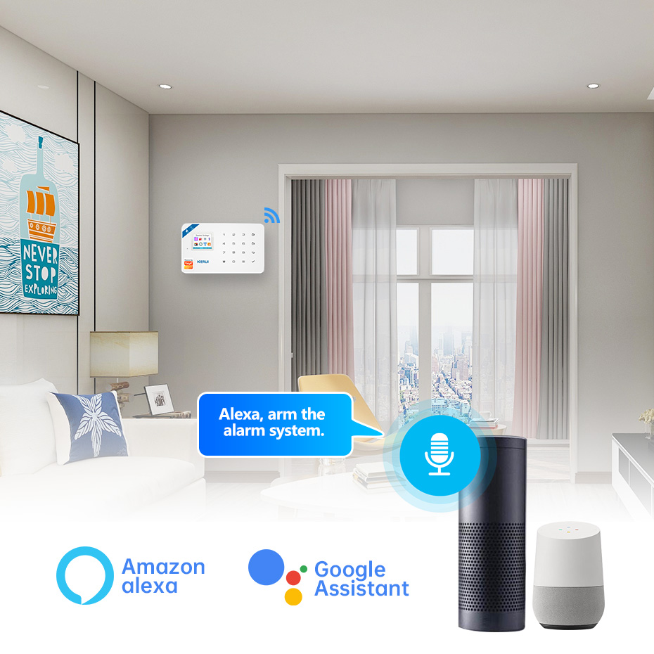 KERUI セキュリティ警報システムキット W184 4G  - Home Security Technology のレビューと価格