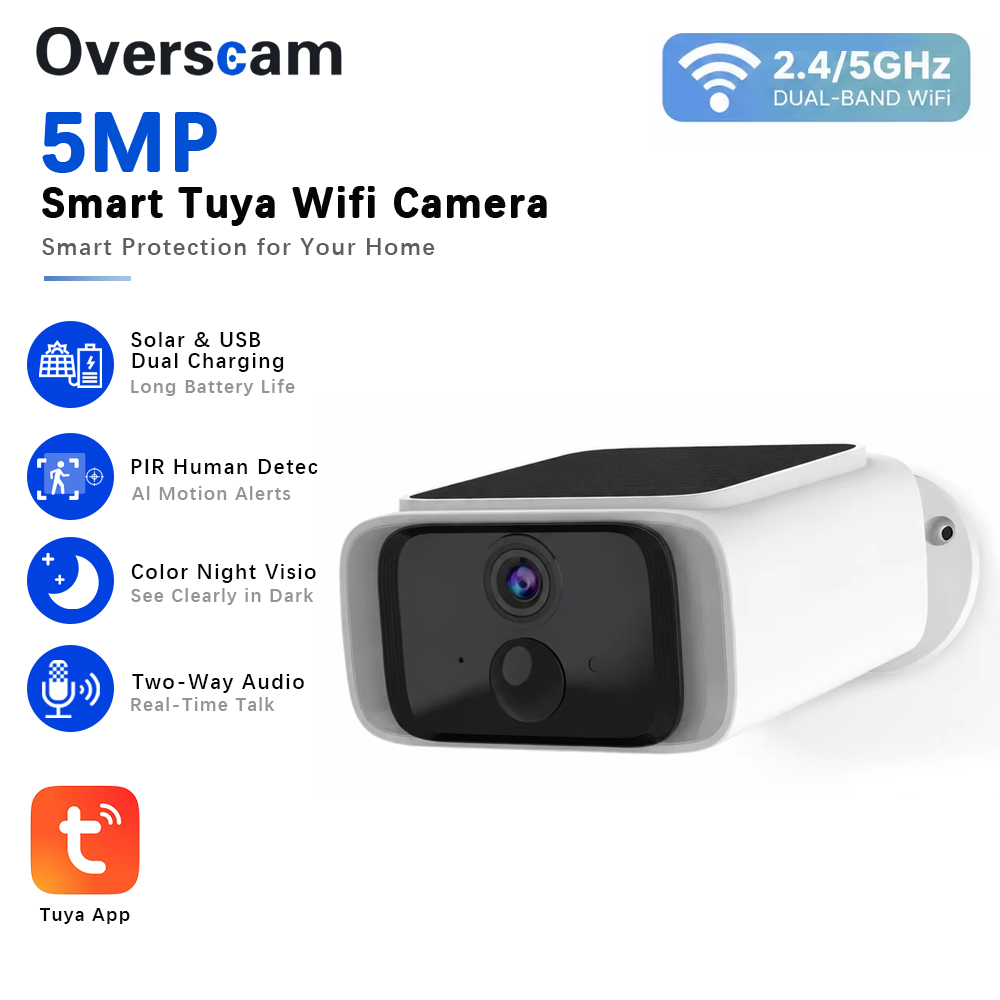 Tuya 5MP ソーラーセキュリティカメラワイヤレス屋外  - Home Security Honeywell のレビューと価格