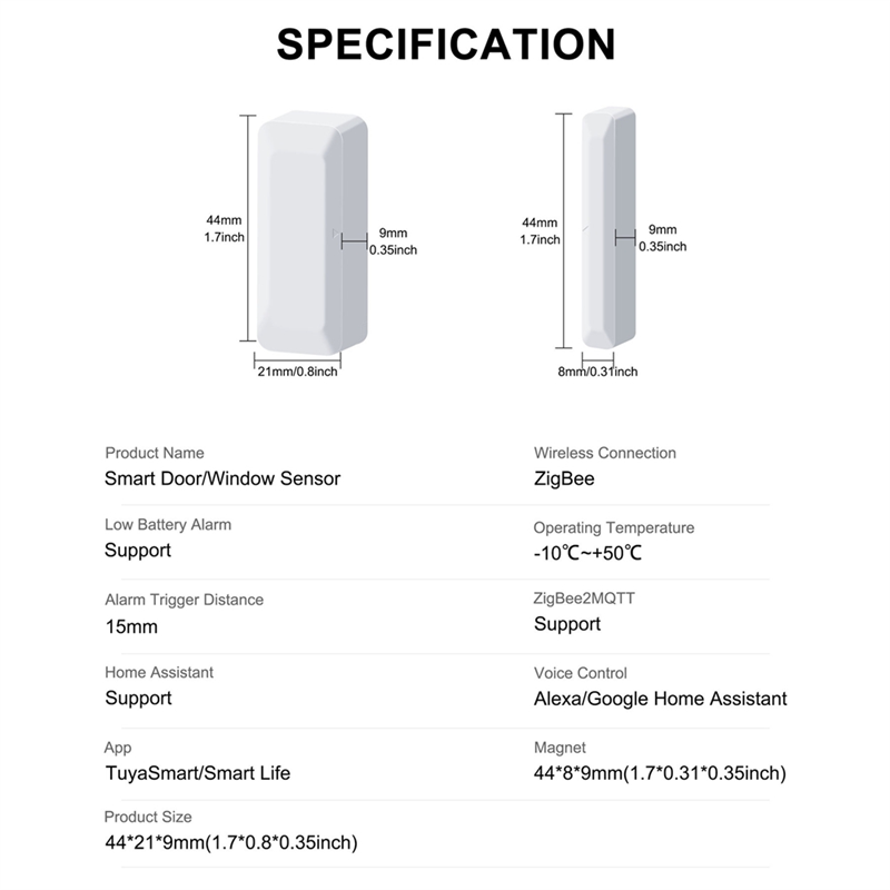 ABLG Tuya Zigbee ドアセンサー ウィンドウセ - Home Security Doors のレビューと価格
