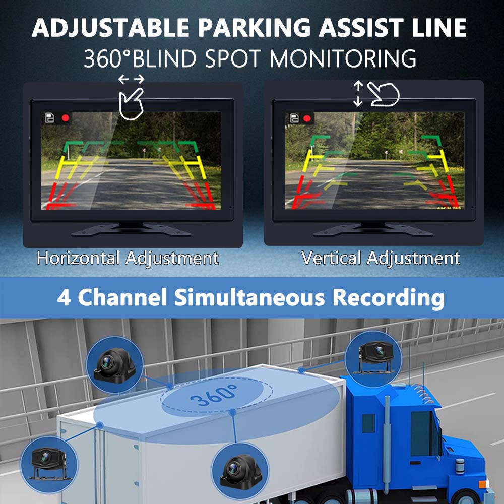 4チャンネルブラックボックス10.1インチトラックバス車両D - Home Security Camera のレビューと価格