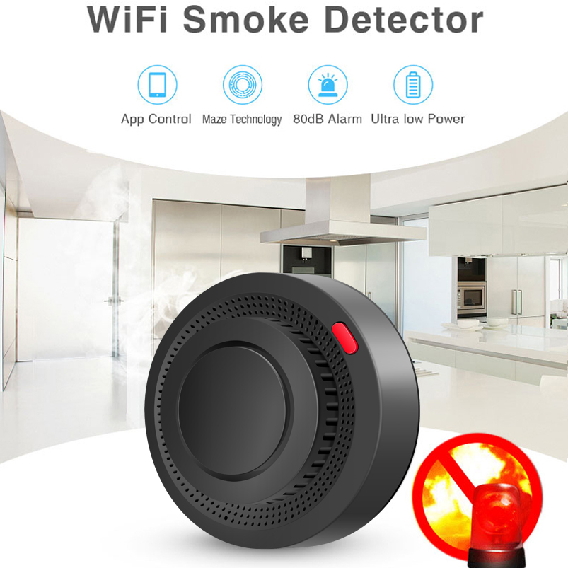 2.4G WiFi煙感知器ワイヤレスセンサー火災警報器家庭用 - Home Security Technology のレビューと価格